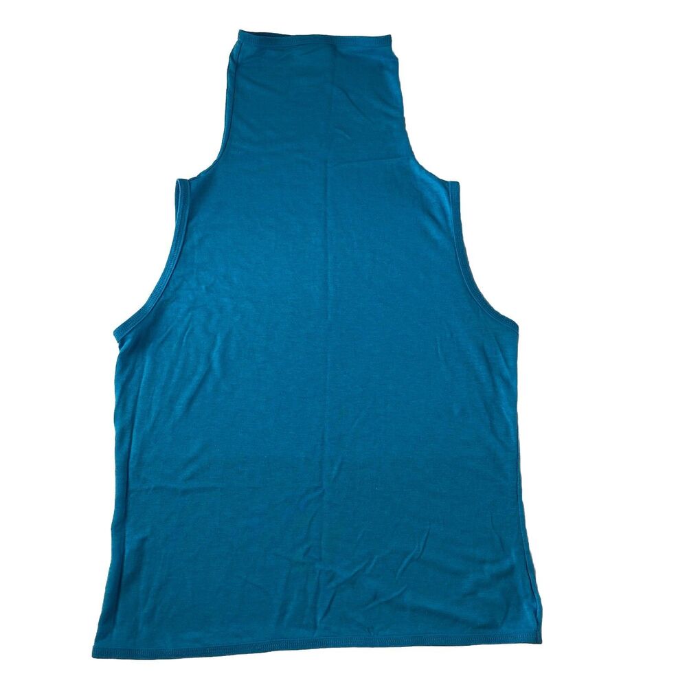 Ann Taylor LOFT Women’s Blue Sleeveless Turtle Neck Knit Tank Top Size Medium